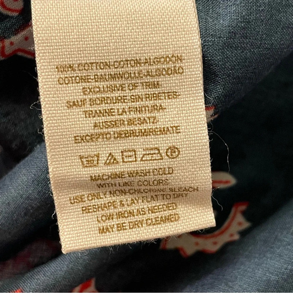 FREE PEOPLE Chambray Bandana Inset Blouse - Picture 7 of 7